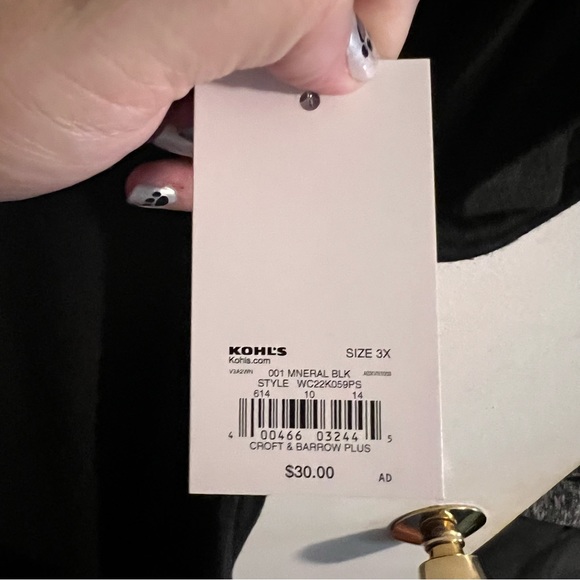 Croft & Barrow Drop Sleeve Shirt - Picture 4 of 4